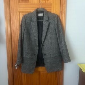 Everlane The Oversized Blazer in Wool NWOT color glen plaid, size 2